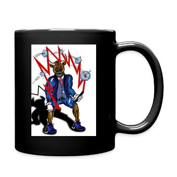 skipping bull - Tasse einfarbig - Schwarz - Rechts