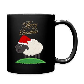 Rhön Schaf Rhönschaf Weihnachten Hessen Schafe - Tasse einfarbig - Schwarz - Rechts