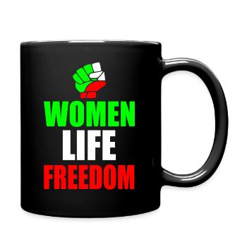 Women life freedom iran - Tasse einfarbig - Schwarz - Rechts