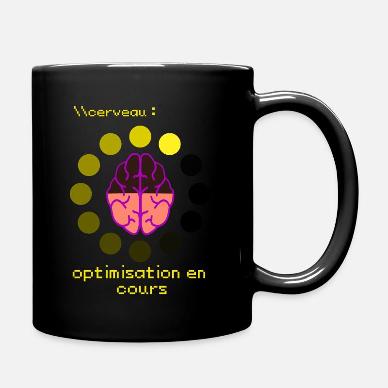 Cerveau: Optimisation en cours ... - Mug uni - noir