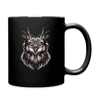 hibou - Mug uni - noir - Droite