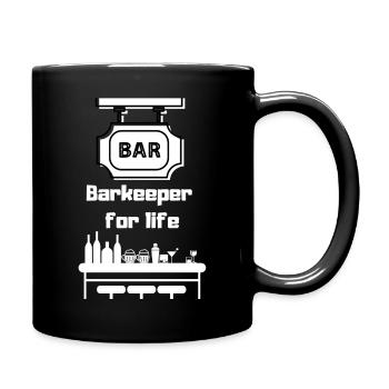 Barkeeper for Life - für Service Arbeiter - Tasse einfarbig - Schwarz - Rechts