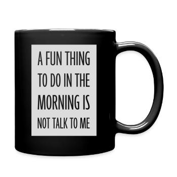 ne me parle pas - Mug uni - noir - Droite
