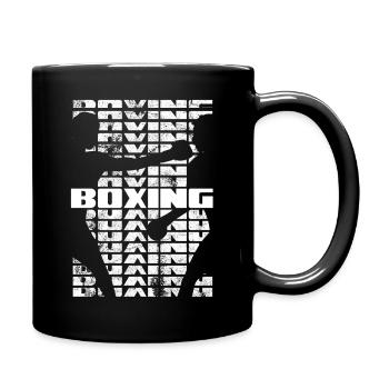 Boxing Boxer Shadow Vintage - Combat Sport - Full Colour Mug - black - Right