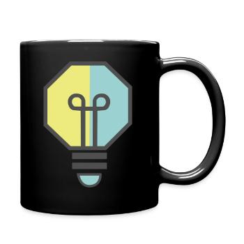 Glühbirne - Tasse einfarbig - Schwarz - Rechts