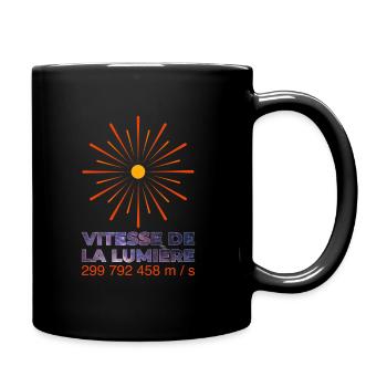 Vitesse de la lumière - Mug uni - noir - Droite