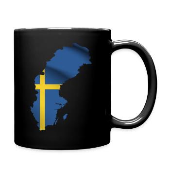 J’aime la Suède - Jag Älskar Sverige - Mug uni - noir - Droite