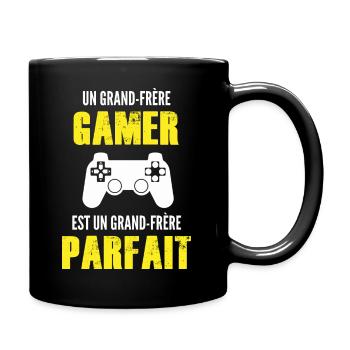 grand-frère gamer / grand-frère parfait - Mug uni - noir - Droite