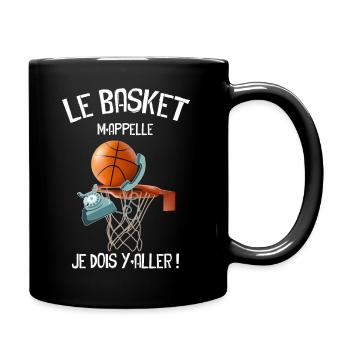 Basket m'appelle - Mug uni - noir - Droite
