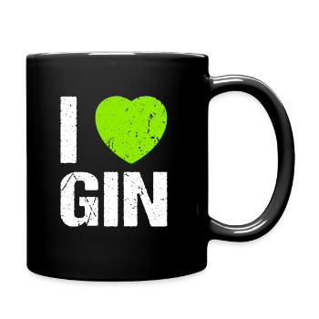 J’adore Gin Heart Gin Lovers - Mug uni - noir - Droite