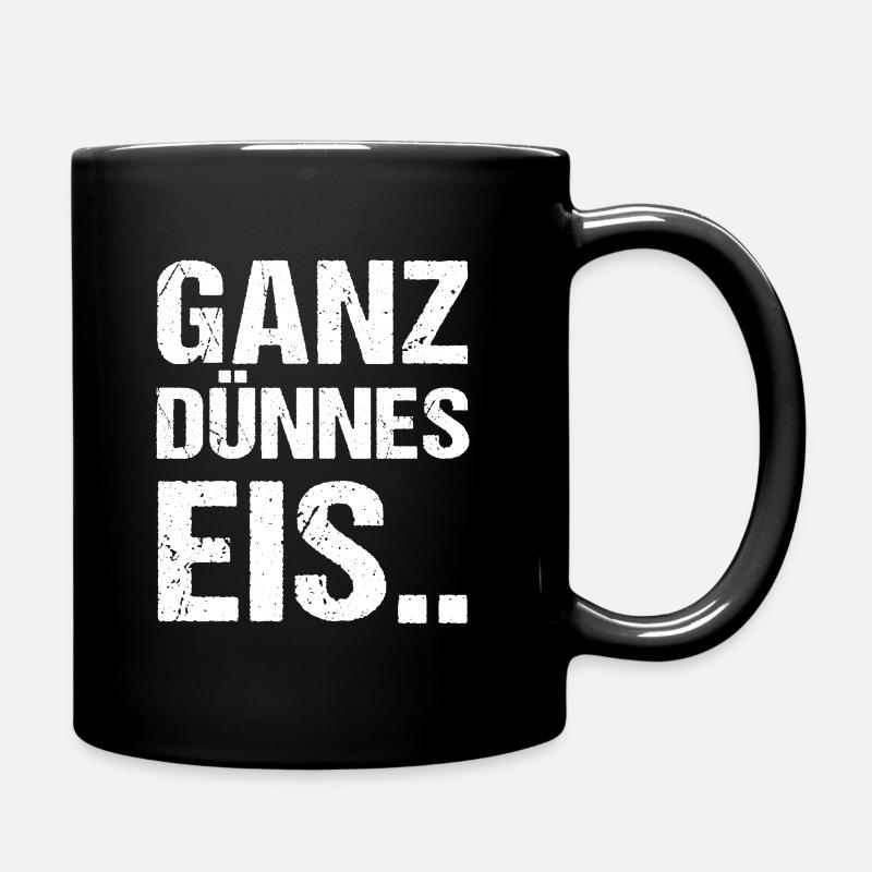 Ganz dünnes Eis.. - Tasse einfarbig - Schwarz