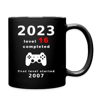 Né en 2007 et fêtant ses 16 ans en 2023 - Mug uni - noir - Droite