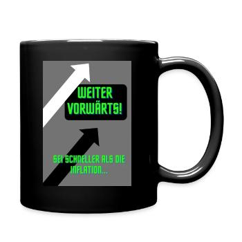 Weiter Vorwärts - Tasse einfarbig - Schwarz - Rechts
