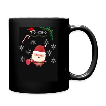 Weihnachtsdesign - Tasse einfarbig - Schwarz - Rechts