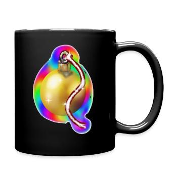 Weihnachtskugel - Tasse einfarbig - Schwarz - Rechts