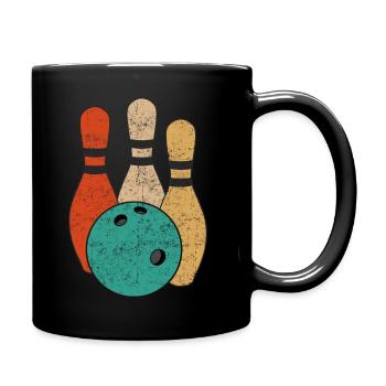 Bowling Kegeln Team Retro Pins - Mug uni - noir - Droite