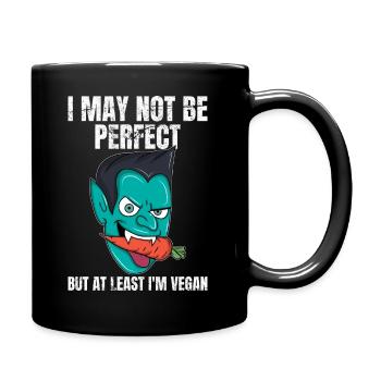 I May Not Be Perfect But At Least I'm Vegan - Full Colour Mug - black - Right