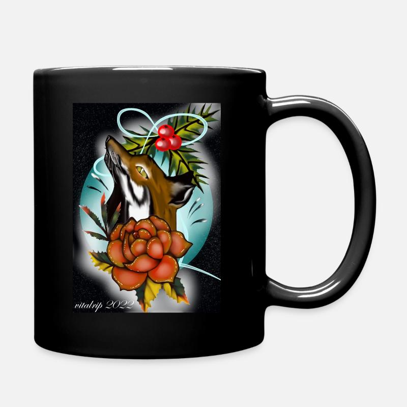 renard rose - Mug uni - noir