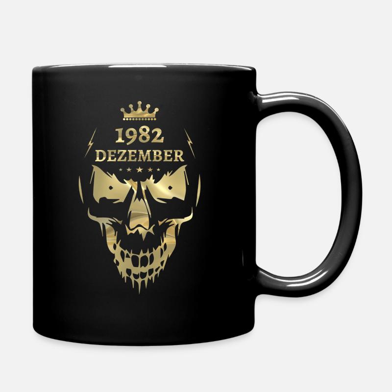 Décembre 1982 Skull Gold - Mug uni - noir