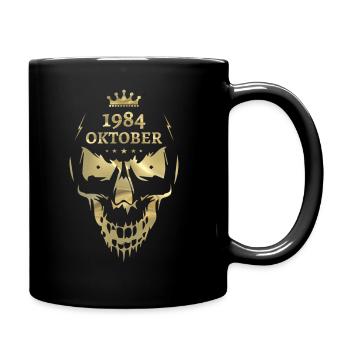 October 1984 Skull Gold - Full Colour Mug - black - Right