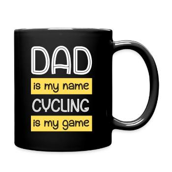 papa est mon nom le cyclisme est mon jeu - Mug uni - noir - Droite