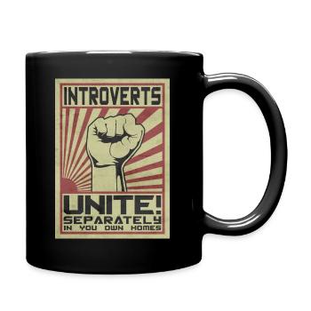 Introverts! Unite. - Full Colour Mug - black - Right