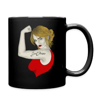 Le pouvoir des filles - Mug uni - noir - Droite