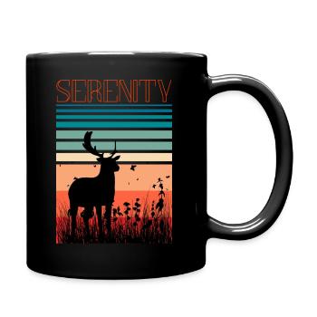 Serenity Deer Prairie - Full Colour Mug - black - Right