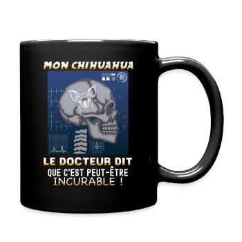 Humour Radiographie Chien Chihuahua Humour - Mug uni - noir - Droite