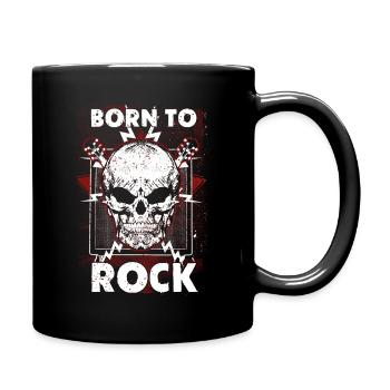 Rock Music - Born To Rock - Full Colour Mug - black - Right