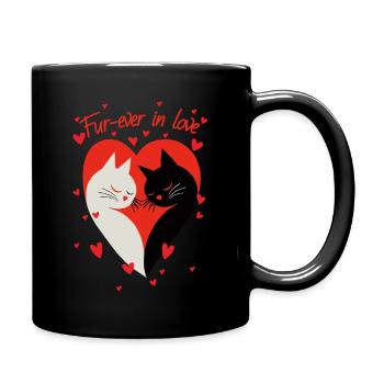 Chats Fourrure toujours amoureuse - Mug uni - noir - Droite