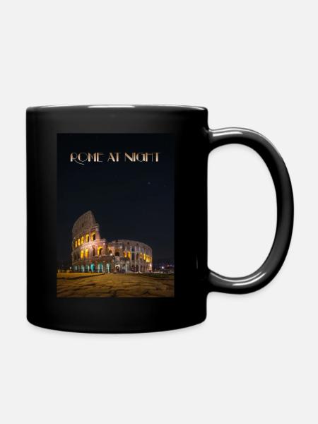 Colosseum at night - Full Colour Mug - black