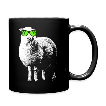 Schaaf Tierliebhaber Naturfans Sonnenbrille Zoo Sc - Tasse einfarbig - Schwarz - Rechts