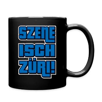 Szene Isch Züri - Tasse einfarbig - Schwarz - Rechts