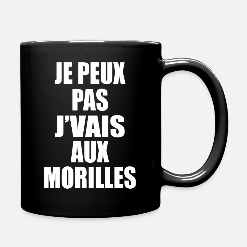 J’peux pas j’vais aux morilles - Mug uni - noir