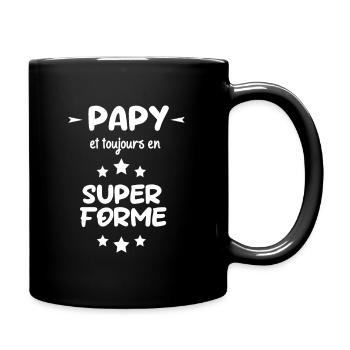 papy en super forme cadeau - Mug uni - noir - Droite