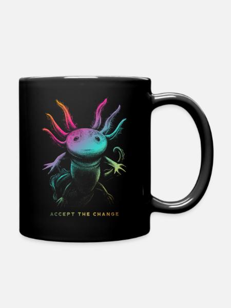 AXOLOTL - Accept the Change - Tasse einfarbig - Schwarz