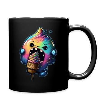 candy monster - Tasse einfarbig - Schwarz - Rechts