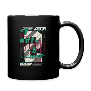 Push out your self - Full Colour Mug - black - Right