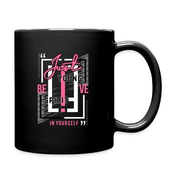 Just young be sprit of your self - Mug uni - noir - Droite
