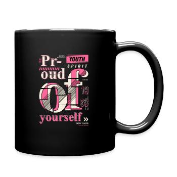Proud of yourself - Mug uni - noir - Droite