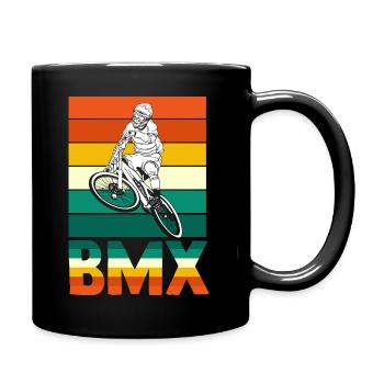 BMX Vintage Fahrrad Fans Geschenk Jungs Jugend Fah - Tasse einfarbig - Schwarz - Rechts
