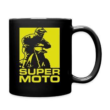 SUPER MOTO silhouette - Tasse einfarbig - Schwarz - Rechts