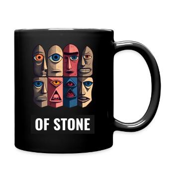 Faces Of Stone Geschenkidee - Tasse einfarbig - Schwarz - Rechts