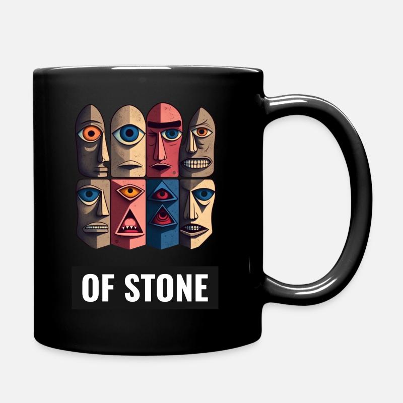 Faces Of Stone Geschenkidee - Tasse einfarbig - Schwarz