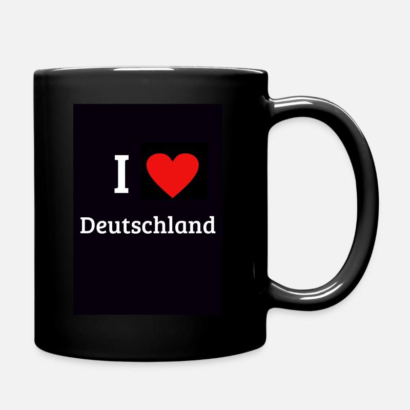 I love Deutschland - Tasse einfarbig - Schwarz
