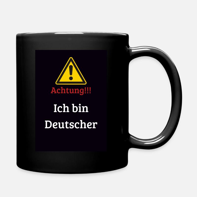 Achtung Ich bin deutscher - Tasse einfarbig - Schwarz