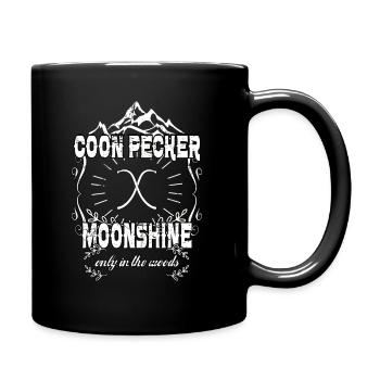 Coon Pecker Moonshiner - Tasse einfarbig - Schwarz - Rechts