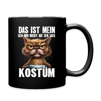 Katze Kostüm Kaffee - Tasse einfarbig - Schwarz - Rechts