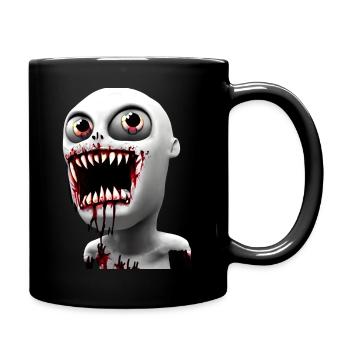 A Cute Cartoon Zombie No Coffee #3 - Tasse einfarbig - Schwarz - Rechts